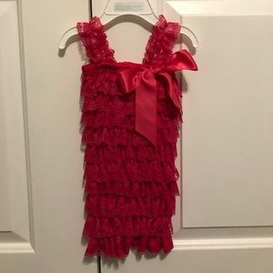 Pink Petite Lace Romper